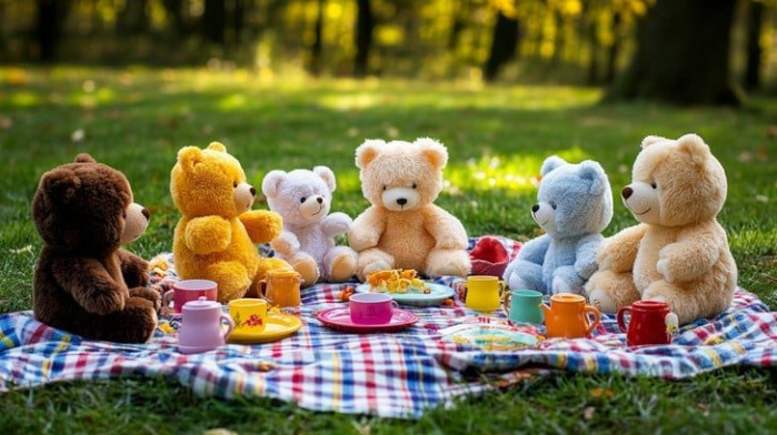 Teddy bear picnic stockcake